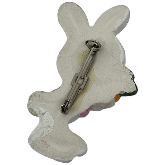 Vintage Bunny Easter Pin, Good Condition, 1.5" x 1.25" - Picture 6 of 6